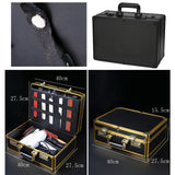 Maxbell Large Barber Salon Tool Kits Storage Travel Carry Case Organizer Box Black
