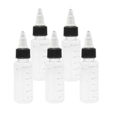 Maxbell 5pcs 30/60/100/120/250/500ml Tattoo Ink Bottle with Twist Cap + Scale  30ML