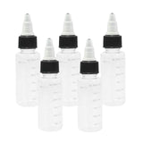 Maxbell 5pcs 30/60/100/120/250/500ml Tattoo Ink Bottle with Twist Cap + Scale  30ML