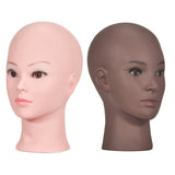 Maxbell Manikin Wig Making Bald Mannequin Head Model Rack for Sunglasses Color 01