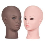 Maxbell Manikin Wig Making Bald Mannequin Head Model Rack for Sunglasses Color 01