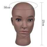 Maxbell Manikin Wig Making Bald Mannequin Head Model Rack for Sunglasses Color 02