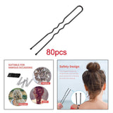 Maxbell 80pcs Curly U Shape Hair Pin Bun Hair Pins Hair Slides Updo for Women Girls
