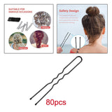 Maxbell 80pcs Curly U Shape Hair Pin Bun Hair Pins Hair Slides Updo for Women Girls