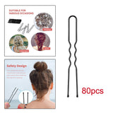 Maxbell 80pcs Curly U Shape Hair Pin Bun Hair Pins Hair Slides Updo for Women Girls