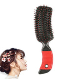 Maxbell Cushion Hairbrush Massage Comb Brush Detangling Comb for Salon Home Red