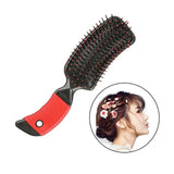 Maxbell Cushion Hairbrush Massage Comb Brush Detangling Comb for Salon Home Red