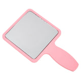Maxbell Compact Cute Makeup Square Shaped Mirror Handheld Single Side Pink