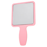 Maxbell Compact Cute Makeup Square Shaped Mirror Handheld Single Side Pink