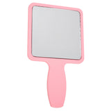 Maxbell Compact Cute Makeup Square Shaped Mirror Handheld Single Side Pink