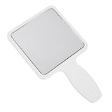 Maxbell Compact Cute Makeup Square Shaped Mirror Handheld Single Side White