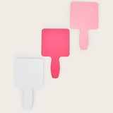 Maxbell Compact Cute Makeup Square Shaped Mirror Handheld Single Side White