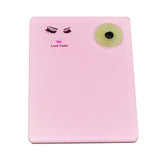 Maxbell Pink Acrylic Eyelash Extension Eye Lash Pallet Tool + Round Jade Stone