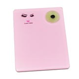 Maxbell Pink Acrylic Eyelash Extension Eye Lash Pallet Tool + Round Jade Stone