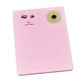 Maxbell Pink Acrylic Eyelash Extension Eye Lash Pallet Tool + Round Jade Stone