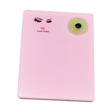 Maxbell Pink Acrylic Eyelash Extension Eye Lash Pallet Tool + Round Jade Stone