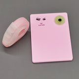 Maxbell Pink Acrylic Eyelash Extension Eye Lash Pallet Tool + Round Jade Stone