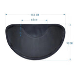 Maxbell Black Semi Circle 5'x3' 1/2" Barber Salon Anti Fatigue Floor Mat Pad