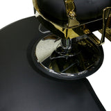 Maxbell Black Semi Circle 5'x3' 1/2 Barber Salon Anti Fatigue Floor Mat Pad"