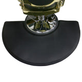 Maxbell Black Semi Circle 5'x3' 1/2" Barber Salon Anti Fatigue Floor Mat Pad