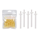 Maxbell 1Bag Depilatory Wax Waxing Beads Hair Removal Set & 5x Applicator Honey