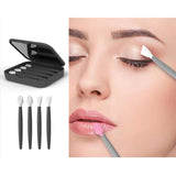Maxbell Silicone 2x Eye & 2x Lip Brushes for Eyebrow Concealer Applicator black