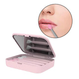Maxbell Silicone 2x Eye & 2x Lip Brushes for Eyebrow Concealer Applicator light pink