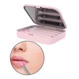 Maxbell Silicone 2x Eye & 2x Lip Brushes for Eyebrow Concealer Applicator light pink