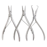 Maxbell Silver  Stainless Steel Hair Extension Pliers for Micro Nano Ring 2 Holes