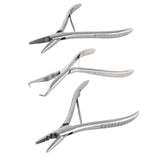 Maxbell Silver  Stainless Steel Hair Extension Pliers for Micro Nano Ring 2 Holes