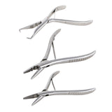 Maxbell Silver  Stainless Steel Hair Extension Pliers for Micro Nano Ring 2 Holes