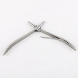 Maxbell Silver  Stainless Steel Hair Extension Pliers for Micro Nano Ring Flat Shape