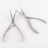 Maxbell Silver  Stainless Steel Hair Extension Pliers for Micro Nano Ring Elbow
