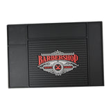 Maxbell Black PVC Non-Slip Barber Station Mat for Clippers Scissors Trimmers Brushes