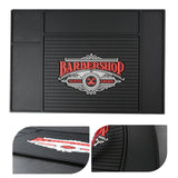 Maxbell Black PVC Non-Slip Barber Station Mat for Clippers Scissors Trimmers Brushes