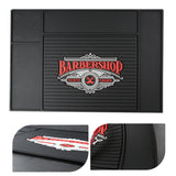 Maxbell Black PVC Non-Slip Barber Station Mat for Clippers Scissors Trimmers Brushes