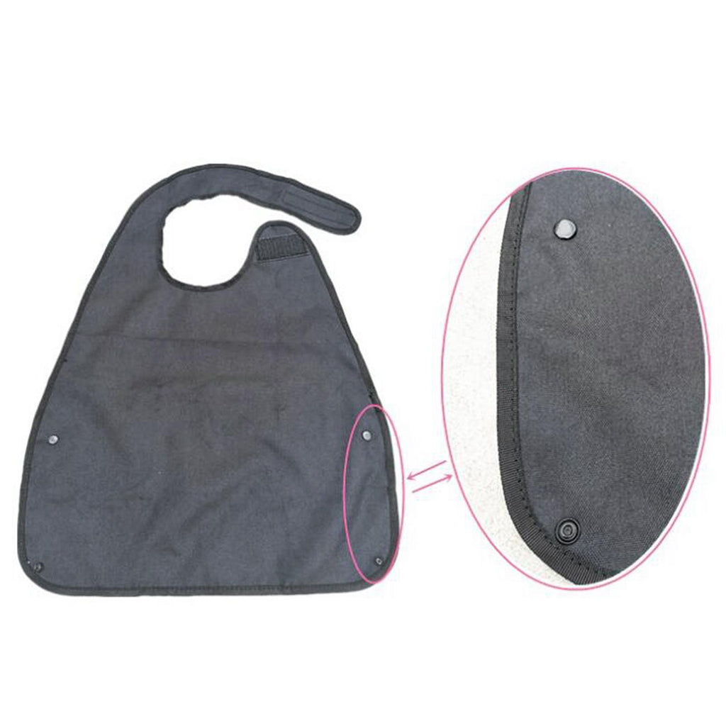 Crumb Catcher Adult Bib Apron with Pocket Waterproof Mealtime Protector