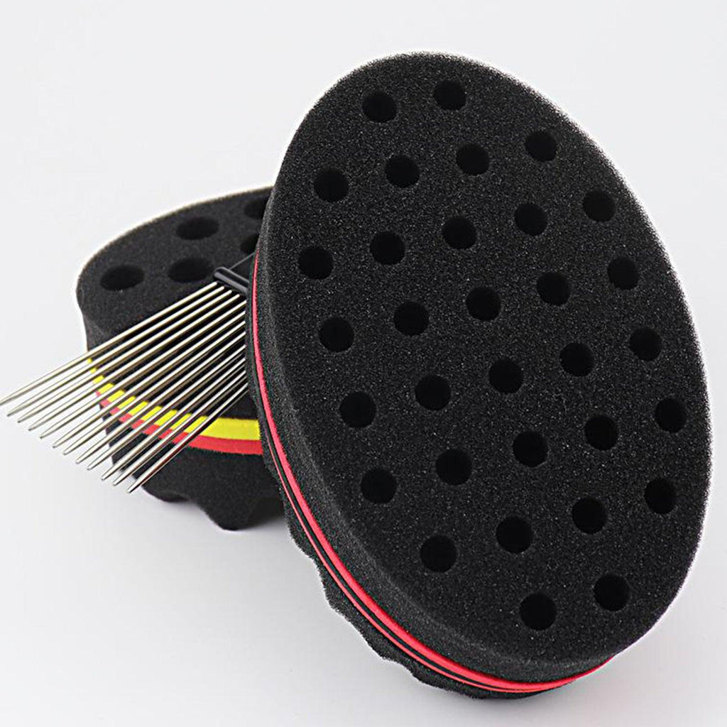 Maxbell Wave Barber Hair Brush Sponge For Dreads Afro Locs Twist Curl Coil Tool large hole - Aladdin Shoppers