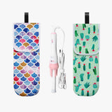 Maxbell Travel Water-resistant Curling Iron Holder Cover Bag Carrying Purple