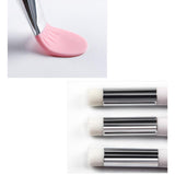 Maxbell Double-headed Silicone Flexible Facial Mask Brushes for Face Smeared Clay pink