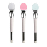 Maxbell Double-headed Silicone Flexible Facial Mask Brushes for Face Smeared Clay pink