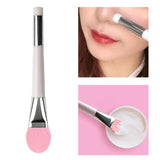 Maxbell Double-headed Silicone Flexible Facial Mask Brushes for Face Smeared Clay pink