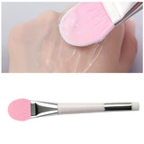 Maxbell Double-headed Silicone Flexible Facial Mask Brushes for Face Smeared Clay pink