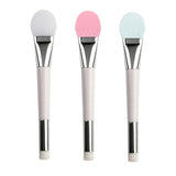 Maxbell Double-headed Silicone Flexible Facial Mask Brushes for Face Smeared Clay blue