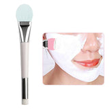 Maxbell Double-headed Silicone Flexible Facial Mask Brushes for Face Smeared Clay blue