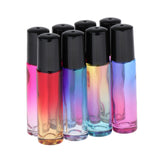 Maxbell 24pcs Roll on Glass Bottles Perfume Essential Oil Bottle Travel Gradient