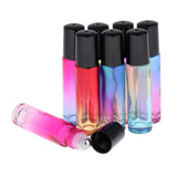 Maxbell 24pcs Roll on Glass Bottles Perfume Essential Oil Bottle Travel Gradient