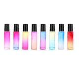 Maxbell 24pcs Roll on Glass Bottles Perfume Essential Oil Bottle Travel Gradient