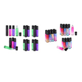 Maxbell 24pcs Roll on Glass Bottles Perfume Essential Oil Bottle Travel Gradient