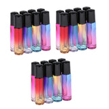 Maxbell 24pcs Roll on Glass Bottles Perfume Essential Oil Bottle Travel Gradient